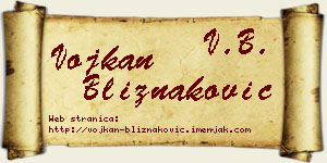 Vojkan Bliznaković vizit kartica